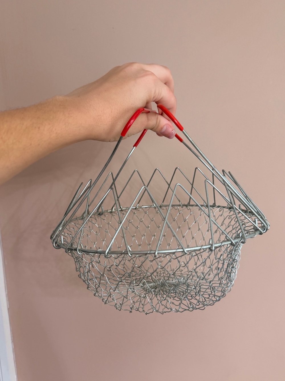 Vintage Collapsible Wire Egg Basket